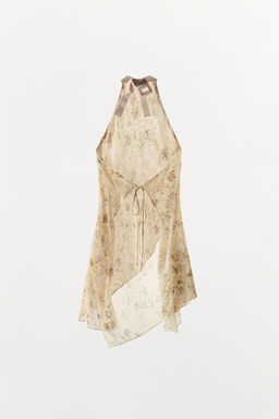 TOP HALTER ESTAMPADO FLORES / Multicolor - Zara фото 6