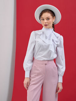 Блузка с жабо - Tantino фото 18