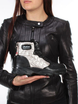 04-2221-4 BLACK Ботинки зимние женские (искусственные материалы) - Фабричный китай фото 4