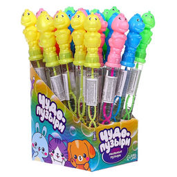 Цена за 24 шт. Мыльные пузыри Динозавры МИКС