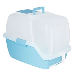 Туалет P910 для кошек закрытый с выдвижным поддоном (совок и сетка в комплекте), 550*400*420мм