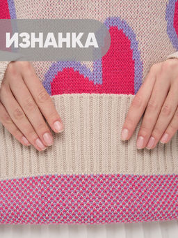 Джемпер женский 9242-94135. 600179/2400325/3585 ваниль/флокс/гортензия - Vay фото 9