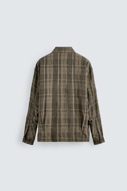 CAMISA FLUIDA CUADROS / Khaki - Zara фото 9