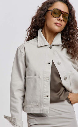 Куртка джинс F612-1269 l.beige