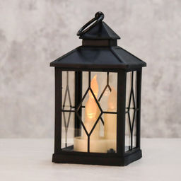 Светильник фонарь настольный 10х10х20 см / W672-19 /уп 48/ черный - Галеонтрейд фото 3