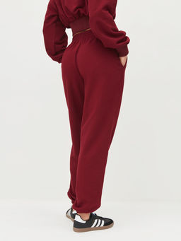 Спортивные брюки с высокой посадкой и поясом со шнуром на стоппере - NEVERLATE фото 2