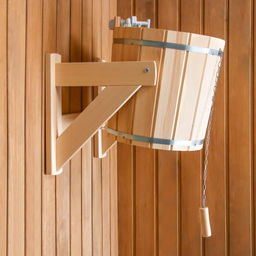 Обливное устройство для бани, 15 л, липа, вставка из нержавеющей стали, «Добропаровъ»