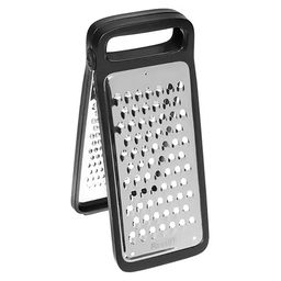 Терка из нержавеющей стали Presto 21,5х9см, двухгранная, складная конструкция, резиновые протекторы, пластмассовая ручка, Regent (Китай)