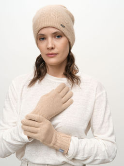 Перчатки из кашемира 31018 бежевые