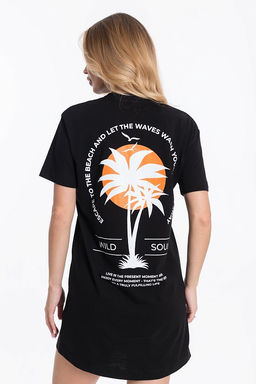 Футболка-платье М324223Пб черный - Елена фото 4