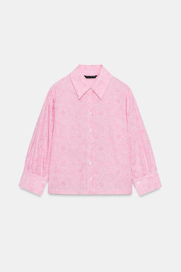 CAMISA RAYAS ESTAMPADO FLORAL / Rosa / Blanco - Zara фото 6