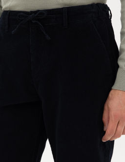Lacivert Carrot Fit Beli Lastikli Kordonlu Kanvas Pantolon - Pierre cardin фото 5