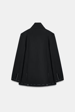 BLAZER OVERSIZE PESPUNTES / Negro - Zara фото 8