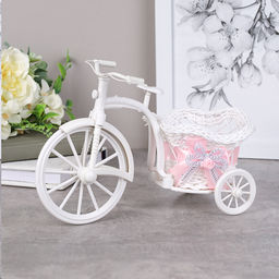 Корзина декоративная Велосипед 26х13х17 см РОЗОВЫЙ / B1059 /уп 200/ 138611