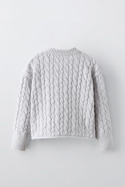 CABLE-KNIT CHENILLE SWEATER - Zara фото 3