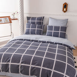 Комплект постельного белья Люкс Сатин 100% хлопок на резинке AR362 160*200*25 2 спальный 50-70 2 шт