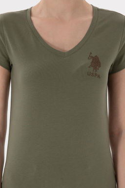 Kad_n Koyu Haki Basic Ti__rt Sepette S_rpriz _ndirim - U.s. polo assn фото 6