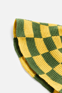 CHECK CROCHET HAT - Zara фото 7