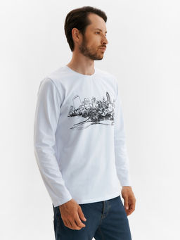 Лонгслив мужской MINAKU: City, белый, размер 54