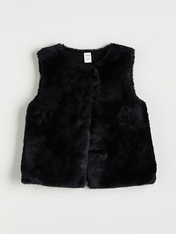 Bisiklet Yaka Suni K?rkl? K?z ?ocuk Yelek