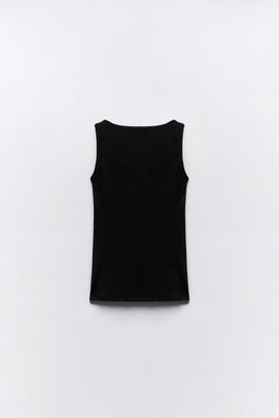 POLYAMIDE TOP WITH WIDE STRAPS - Zara фото 19