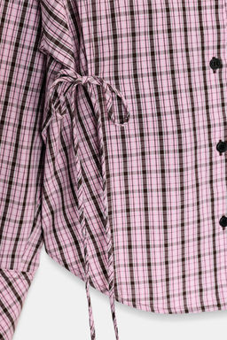 CAMISA CUADROS MULTIPOSICI?N / Rosa / Blanco