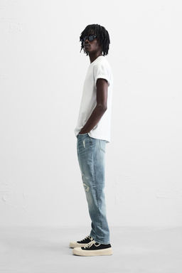 RIPPED SKINNY FIT JEANS - Zara фото 4