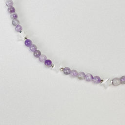 Бусы детские из Аметиста и Перламутра 35 см +