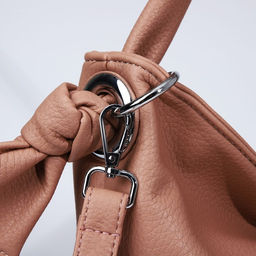 Сумка - мешок женская на молнии, 33×33 см, розовая