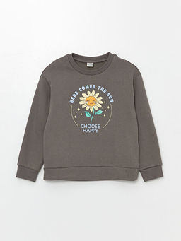 Bisiklet Yaka K?z ?ocuk Kal?n Sweatshirt