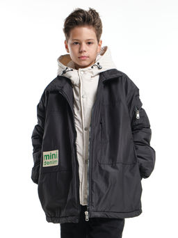 Куртка для мальчика утепленная 33-8215 черный