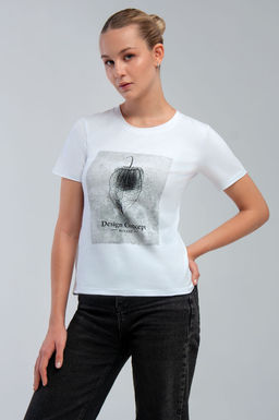 Арт. 3751 Футболка женская 42-50 (5 шт) Цвет:белый - Калинка фото 2