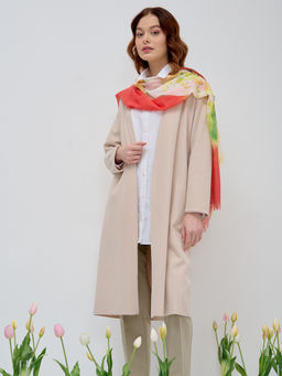 ХЛОПОК ВИСКОЗА Большой, красивый палантин. Рисунок на полотно наносится вручную - Tantino фото 2