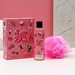 Подарочный набор Я же леди!: гель для душа 250 мл и мочалка для тела, 18+, Чистое счастье