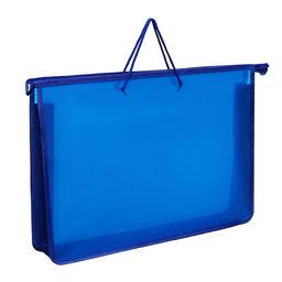 Папка для чертежей и рисунков А3, 470 х 335 х 55 мм, с ручками, пластиковая, молния сверху, Офис