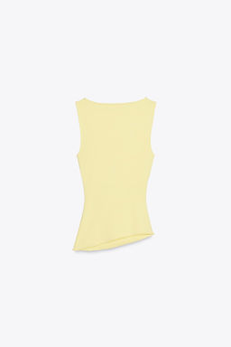 ASYMMETRIC DRAPED T-SHIRT - Zara фото 20