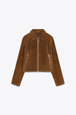 100% LEATHER SHORT JACKET - Zara фото 10