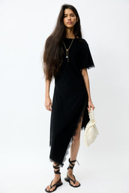 Vestido de punto con ribetes de encaje - H&m фото 2