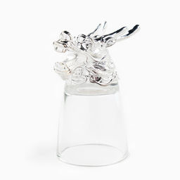 Набор рюмок-перевёртышей подарочный «Лучшему мужчине», 30 мл, 12 шт., металл, стекло, серебристый