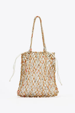 BRAIDED WOVEN HANDBAG - Zara фото 4