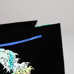 Цена за 2 шт. Пакет подарочный голографический, упаковка, The sea, 23 х 18 х 10 см