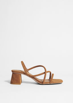 Sandalias de tiras con tac?n ancho