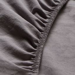 Простыня Этель 160*200*25 см, цв. серый, жатый хлопок, 140 гр/м2, 100% хлопок  фото 2
