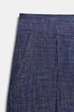 PANTAL?N CULOTTE TIRO ALTO SET / ?ndigo