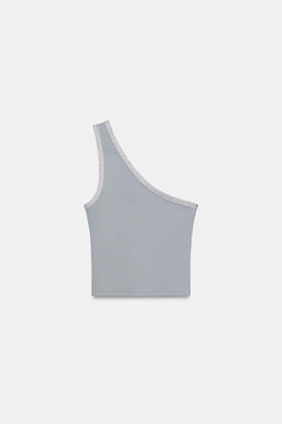 TOP ASIM?TRICO BRILLOS / Gris oscuro - Zara фото 7