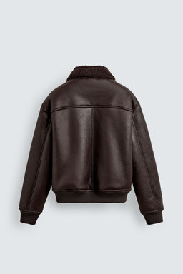 DOUBLE-FACED LEATHER EFFECT JACKET