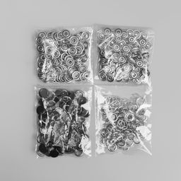 Цена за 100 шт. Кнопка рубашечная, закрытая, d = 9,5 мм, цвет чёрный - Simaland фото 5