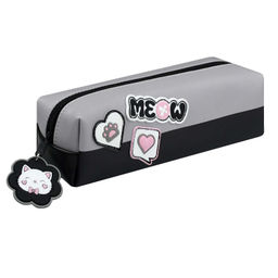 Пенал школьный Феникс+, арт.72125/ 24 ДОВОЛЬНЫЙ КОТИК (без наполнения, 20х5,5х6 см, полиуретан, молн