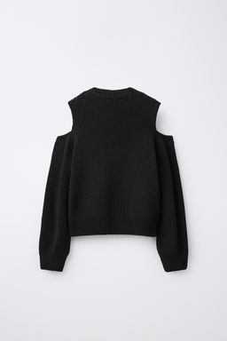 JERSEY PUNTO CUT OUT STRASS / Negro - Zara фото 2