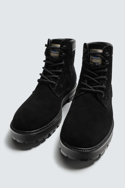 LEATHER LACE-UP BOOTS CHAMPION ® X ZARA  фото 5